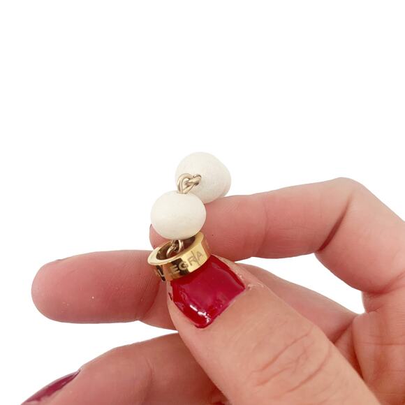 2/$30 ALLEGRA FANJUL Necklace Beaded Gold White Tooth Warrior Horned - Picture 6 of 10
